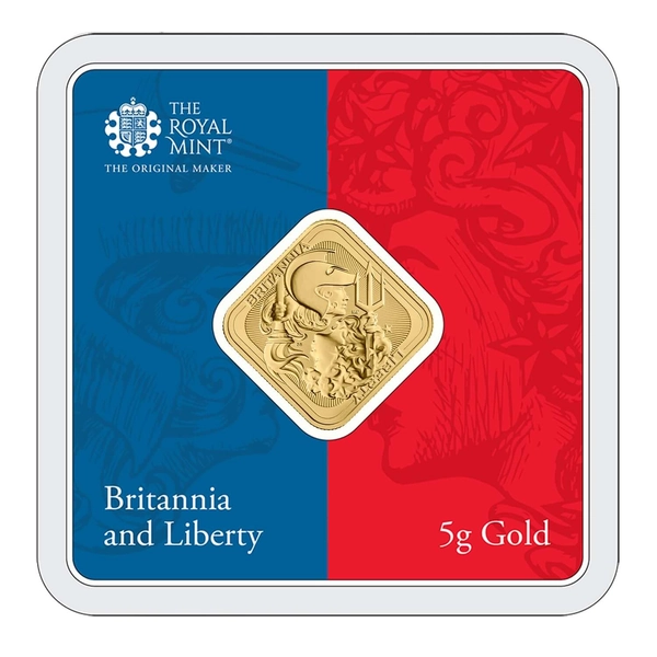Britannia and Liberty 5g Gold Bullion Bar