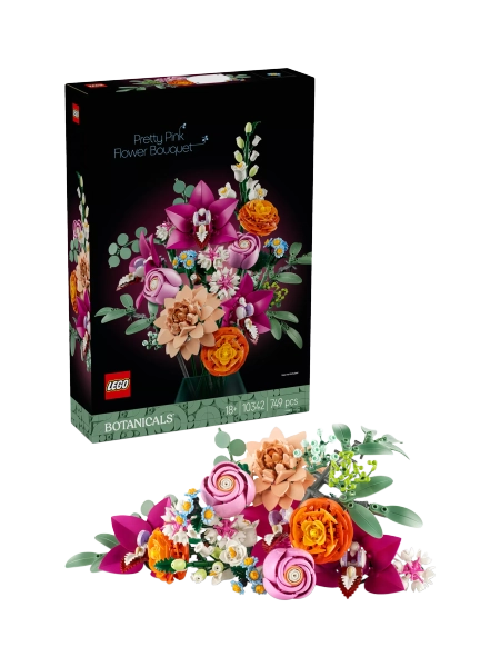 LEGO Botanicals 10342 Pretty Pink Flower Bouquet Decor Set