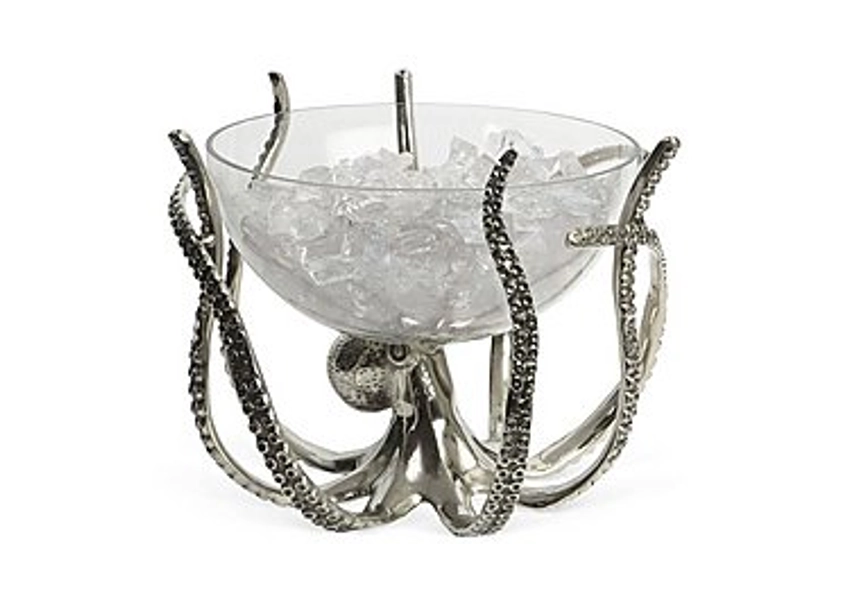 Octopus Stand and Glass Bowl