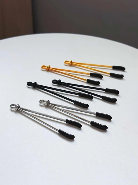 Adjustable Tweezer Nipple Clamps – Rubber-tipped Tension Control, Silver Gold Black | Reveriee Elegant Kink Accessories - Etsy
