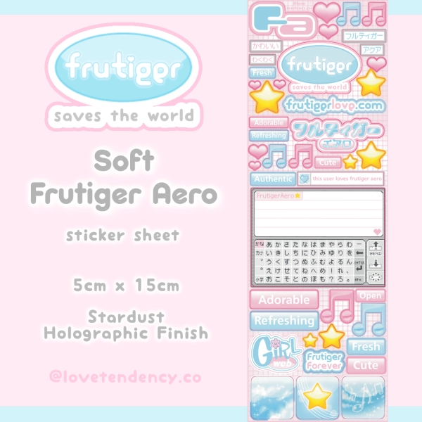 Soft Frutiger Aero Sticker Sheet