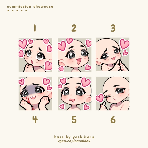 LOVE YCH EMOTES 💞  by ✿ Icanai Maki ✿ (@icanaidox)