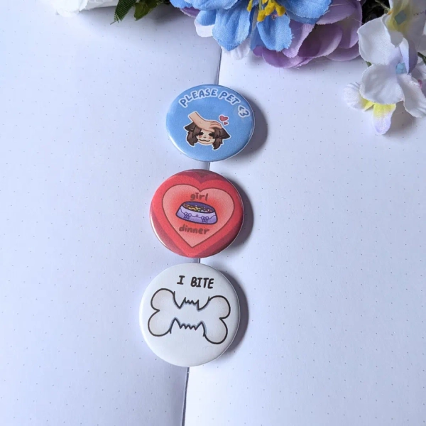 Puppygirl Mini Buttons - Etsy