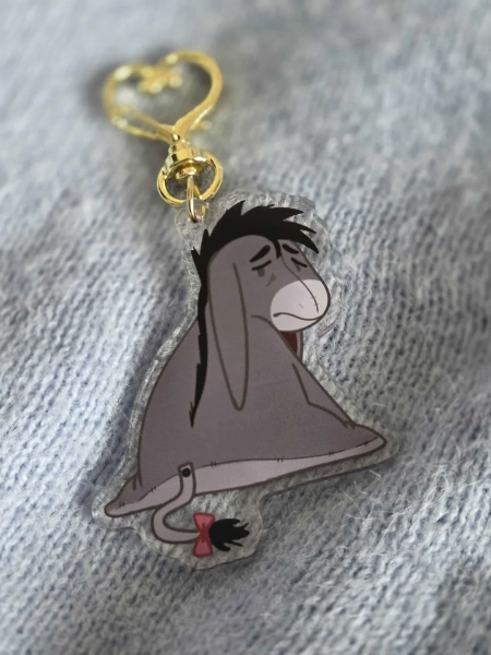 Eeyore Keychain: Double-sided Acrylic Charm (2.5") - Etsy