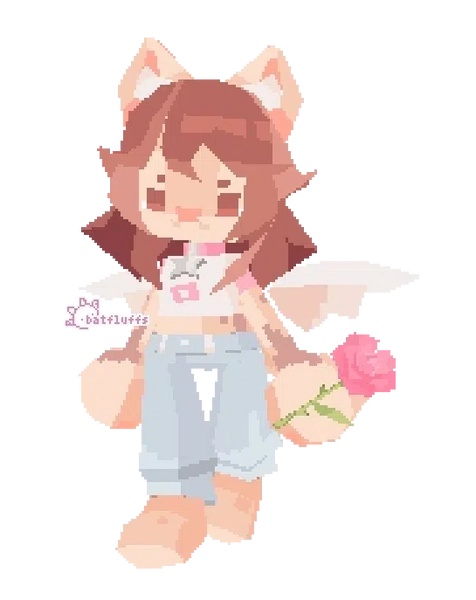 3D Low Poly Character Model by batfluffs 🌸 (@batfluffs)