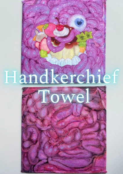 GUT PAINTING HANDKERCHIEF TOWEL — DIEMILKO