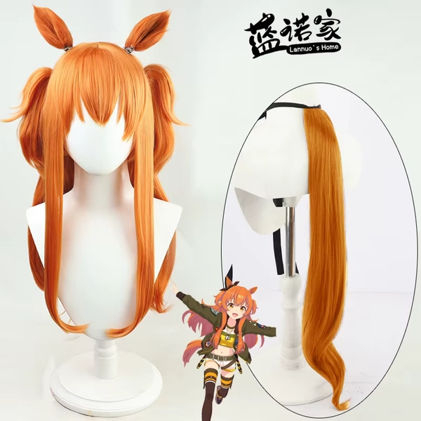 Jogo anime uma musume bonito derby mayano arma superior cosplay peruca orelhas cauda cosplay festa de halloween prop cabelo sintético + peruca boné - AliExpress 200000532