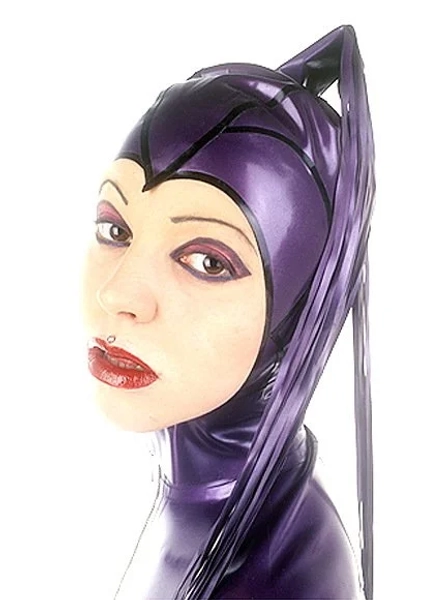 Demask | Deluxe open face pin striped hood with multi panel points