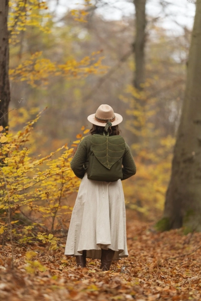 Large Army Green Leaf Backpack PRE ORDER — Leafling Bags