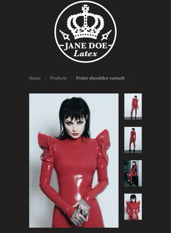 Latex Point Shoulder catsuit