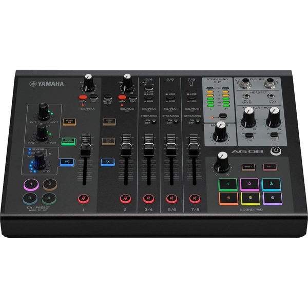 Mesa De Som Yamaha AG08 Streaming Preta