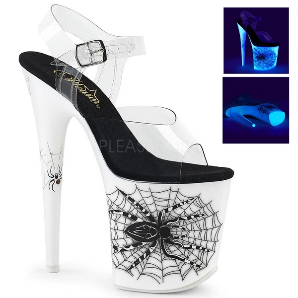 8" Blacklight Spider Ankle Strap Sandal