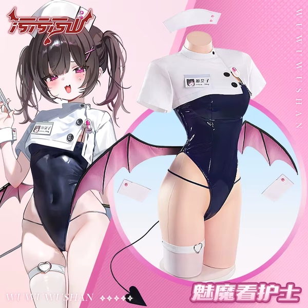 Anime Succubus Nurse Sexy Lingeries Jumpsuit Private Photo Shot Cosplay Costume - AliExpress