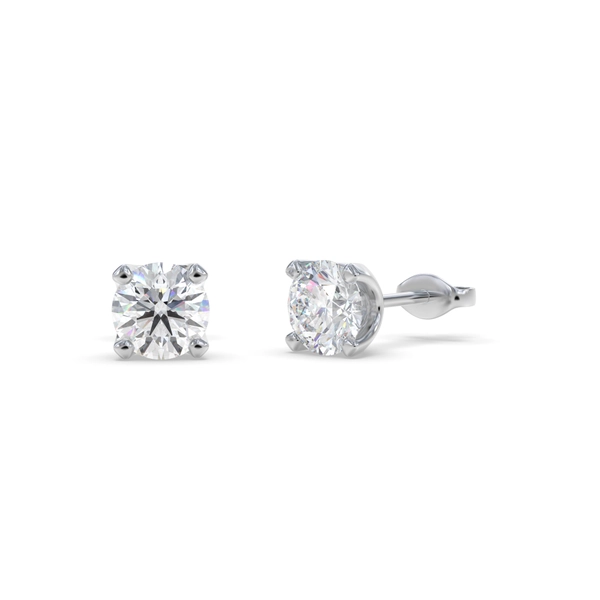 1.60ct VVS/D-E Classic Round Labgrown Diamond Stud Earrings