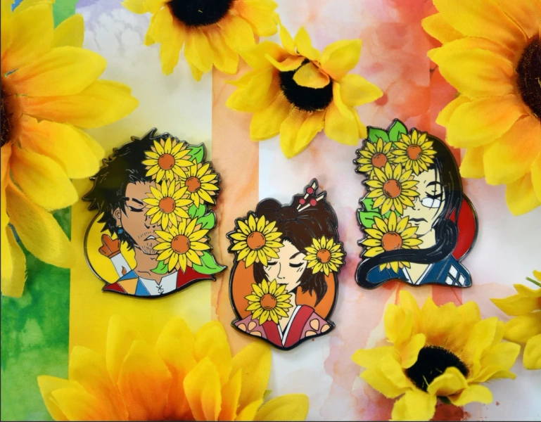 Sunflower Samurai Pin Set - Etsy