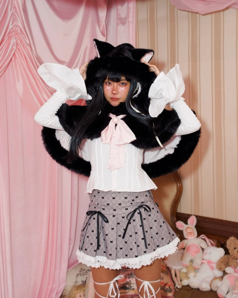 Little Kitten Cape - Black