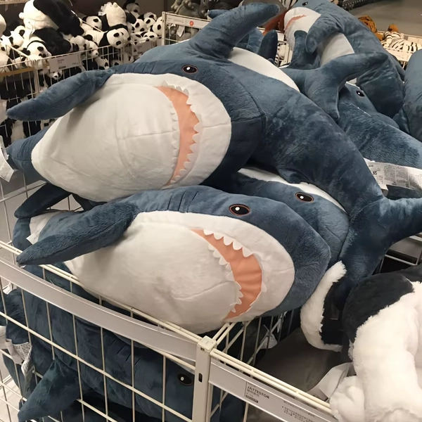 40/58 cm grand Simulation douce mignon requin en peluche jouet Kawaii en peluche enfants enfants garçons filles beau Animal oreiller pour cadeaux d'anniversaire - AliExpress 26