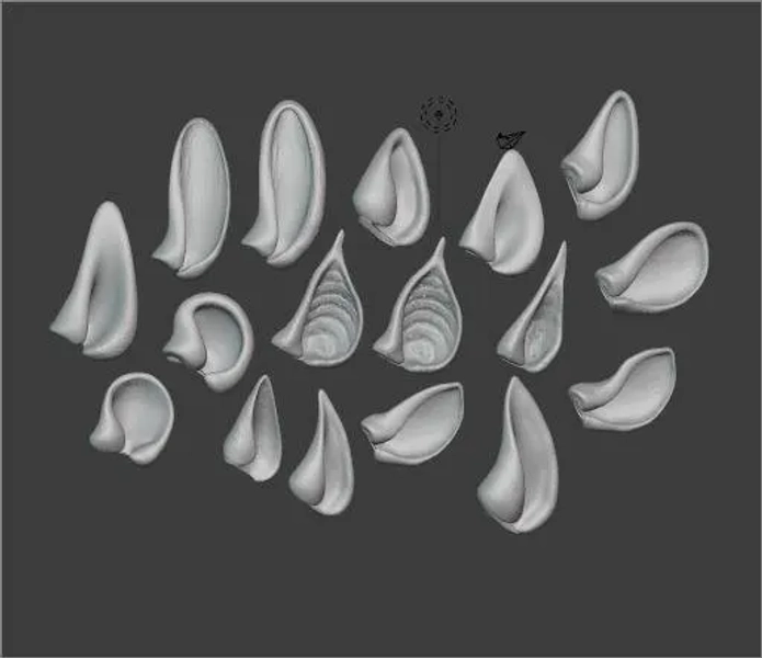 Fursuit ears STL pack / set of 17