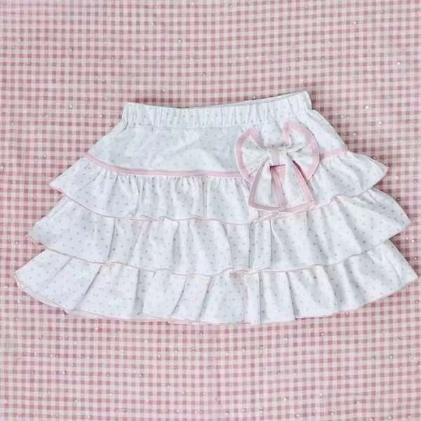 Mini Skirts for Women Sweet Cute Jupe Fashion Summer Japanese 2026 Faldas Mujer De Moda Bow Polka Dot Ruffles Y2k Skirt - AliExpress 200000345
