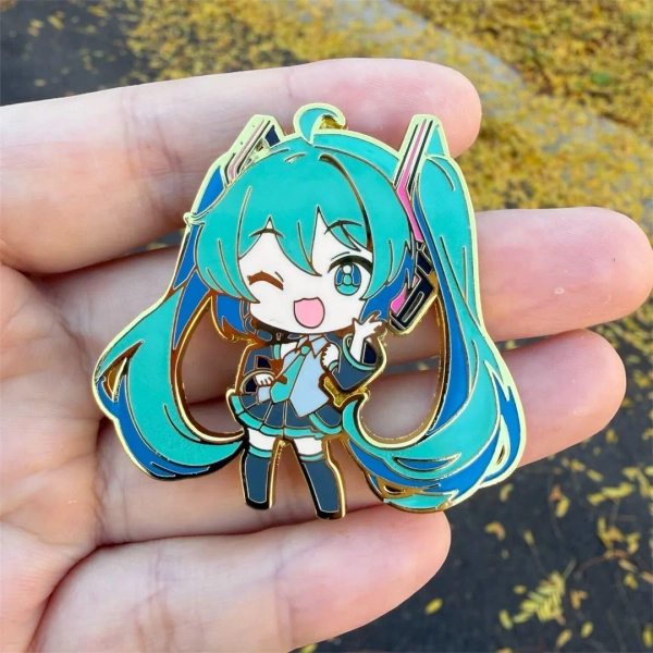 Chibi Miku Hard Enamel Pin | Hatsune Miku - Etsy
