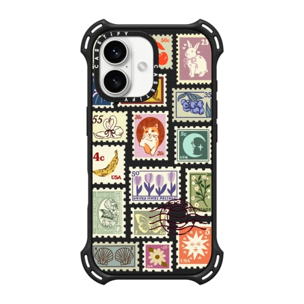 Bounce iPhone 16 Case MagSafe Compatible - Stamp Collection