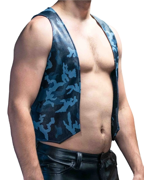 Camouflage Bar Leather Vest - Rough Trade Gear