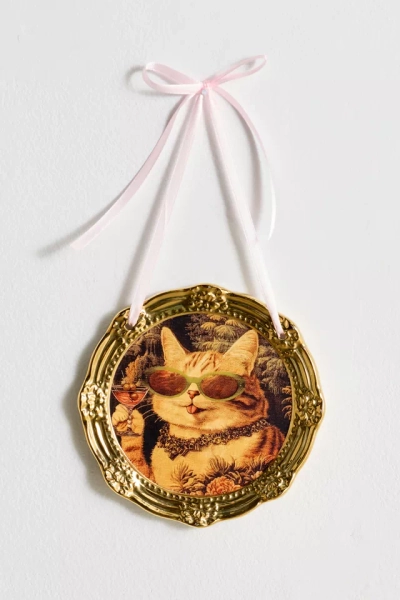 Sassy Kitty Ceramic Hanging Wall Tile