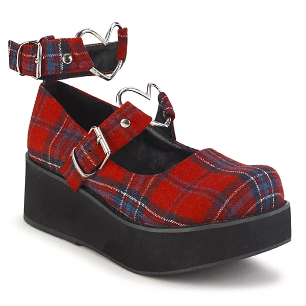 DemoniaCult DemoniaCult - SPRITE02 Platform Sandals - Red/Blue | Attitude Europe