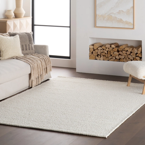 Thellia Textured Flatweave Shag Rug