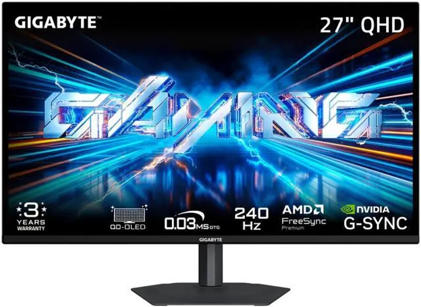 GIGABYTE 27 inch QHD 2K 1440P 240Hz OLED Gaming Computer Monitor GO27Q24A