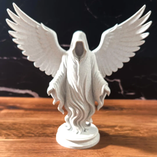 Gothic Winged Reaper Figure - 3D Printed Dark Bookshelf Decor - Goth Home Decor Statue - Etsy