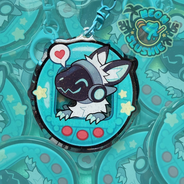 Virtual Pet - Protogen Keychain — neonslushie