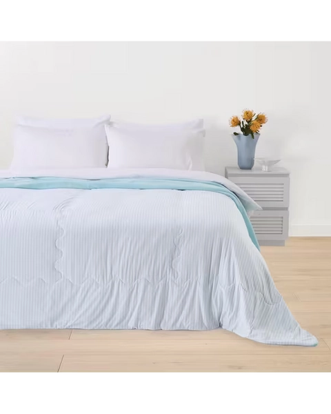 Reversible Cooling Blanket - Queen/King Bed, Blue - Blue - Miscellaneous