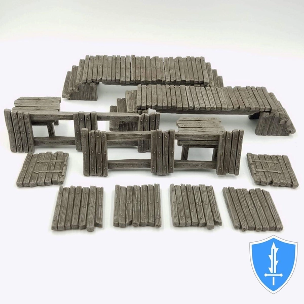 Bridges & Barricades - Monster Fight Club D&D Pathfinder Painted Scenery NIB