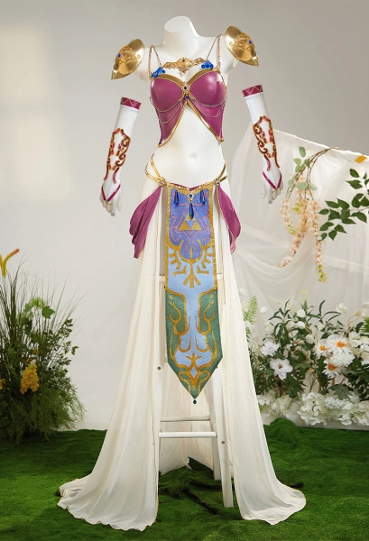 Robe de Danse Dérivée Twilight Princess Tenue Sexy Haut Court avec Culotte et Ruban