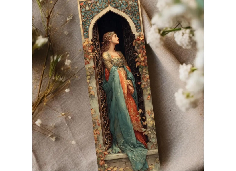 Medieval Lady/historical Bookmark/bookworm Gift - Etsy