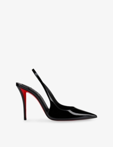 Miss Z 100 Slingback Patent-Leather Heeled Courts - EUR 41 / 8 UK WOMEN