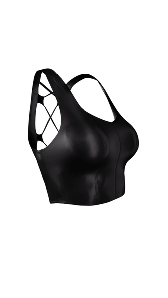 Classic Corsage Top (Black) - Pairadize