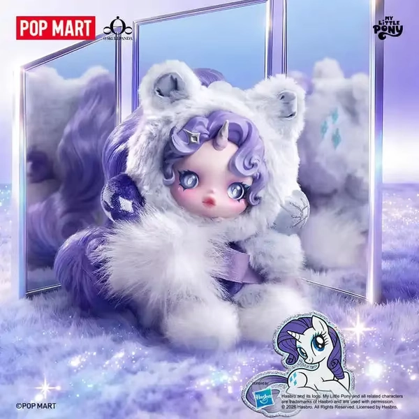 POP MART SKULLPANDA x My Little Pony Seria Pluszowa Zawieszka Mystery Box Oryginalny Blind Box Figurki Niespodzianki Ozdoba do Torby
