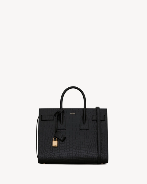 SAC DE JOUR IN CROCODILE-EMBOSSED LEATHER - SMALL