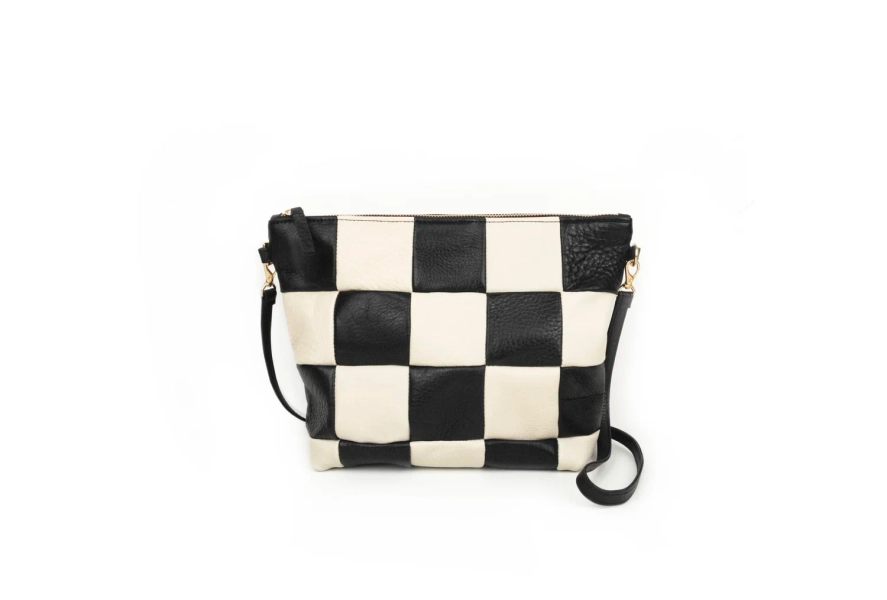 PRIMECUT: CHECKERED LEATHER MINI HOBO