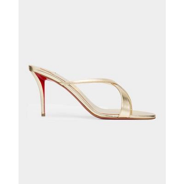 80mm Mulazee Metallic Leather Sandals