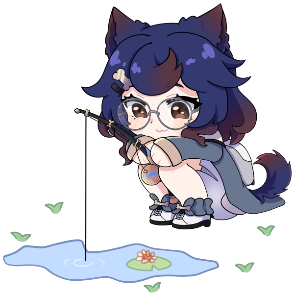 YCH Chibi Fishing by Yuko (@yuukxo)