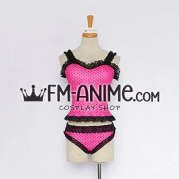 CV01 Romeo and Cinderella Polka Dot Pink Sexy Sleepwear Pajama Cosplay Costume