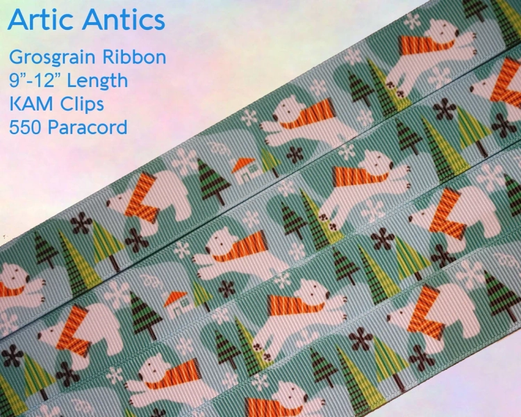 Artic Antics Adult Pacifier Clip - Custom Color - Double-sided Grosgrain Ribbon W/ KAM Clip & Paracord Loop (ABDL, Little Space, Kiddo) - Etsy