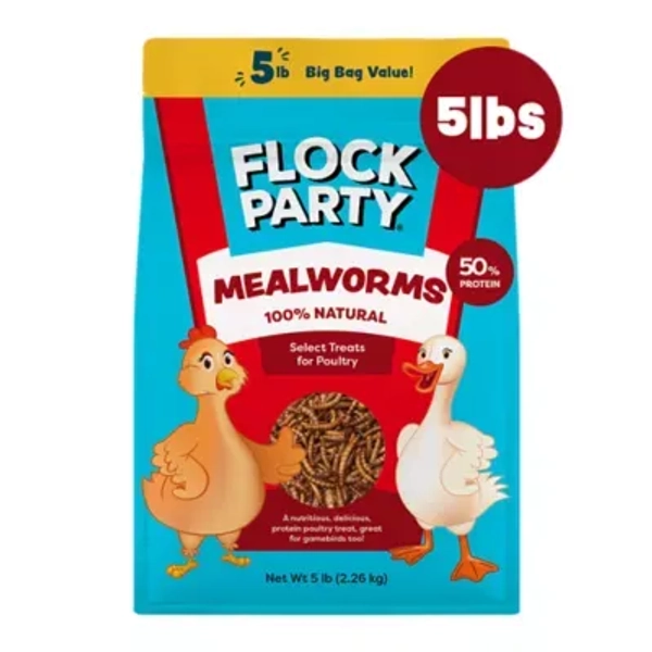Flock Party Mealworm Poultry Treats
