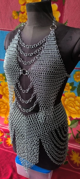 Chainmail Iconic Bold Bra & Skirt Set โ Daring, Intricate, Unforgettable | Gift for Lover