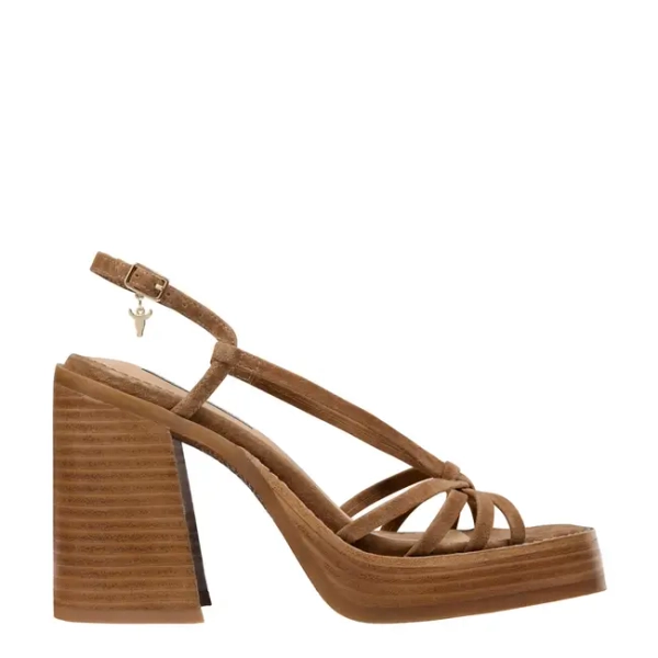 AFFAIR HAZELNUT SUEDE PLATFORM HEELS