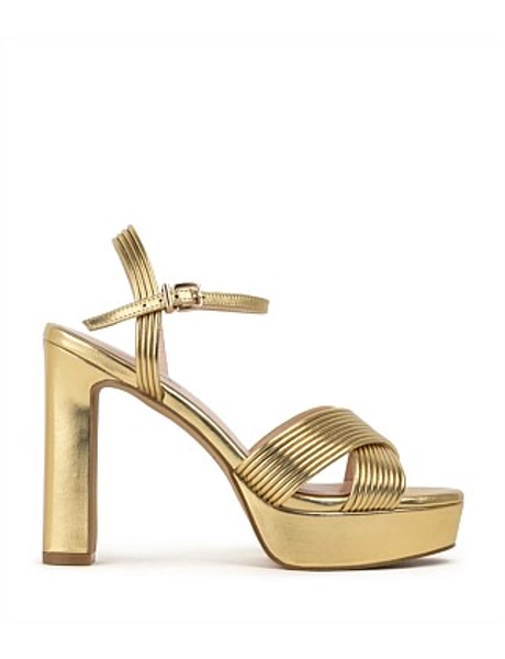 SORROW110 TUBED CROSSOVER PLATFORM SANDAL - aged gold - 35 EU
