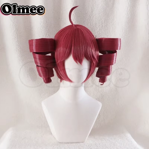 [Olmee]In Stock Teto Kasane Cosplay Wig UTAU Synthesizer V Uniform Dress Full Set Styled Twin Tails Clips Halloween Xmas
